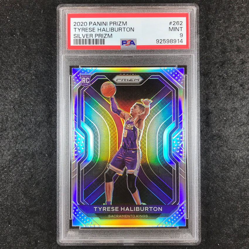 2020 Prizm TYRESE HALIBURTON Rookie Silver Prizm #262 PSA 9 (914)