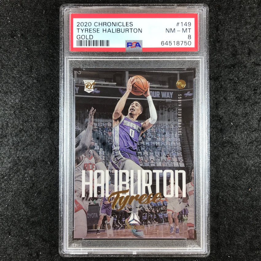 2020 Chronicles TYRESE HALIBURTON Luminance Rookie Gold 8/10 #149 PSA 8 (750)