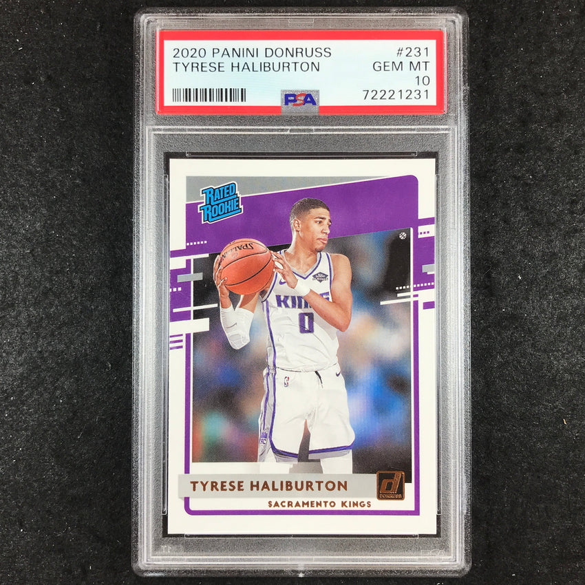 2020 Donruss TYRESE HALIBURTON Rated Rookie Base #231 PSA 10 (231)
