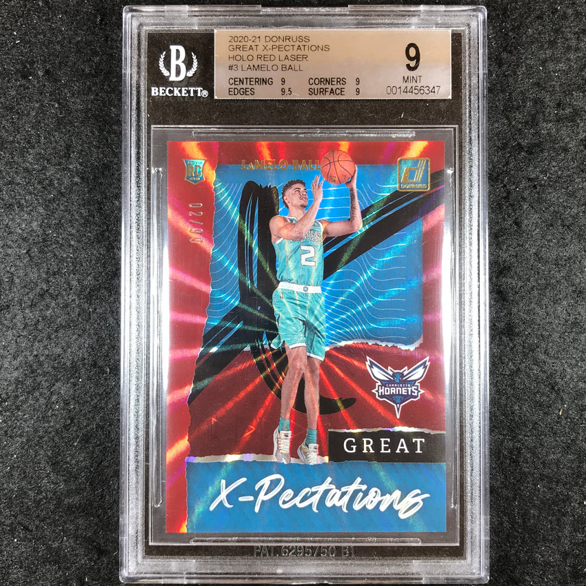 2020-21 Donruss LAMELO BALL Rookie Great X-Pectations Holo 2/99 #3 BGS 9 (347)