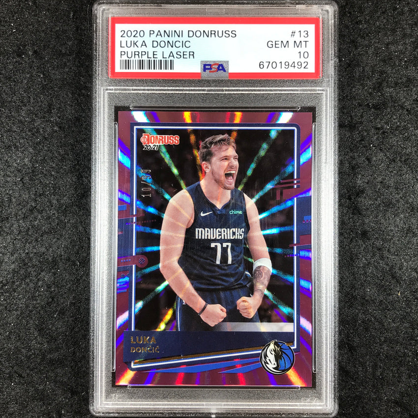 2020 Donruss LUKA DONCIC Purple Laser 10/99 #13 PSA 10 (492)