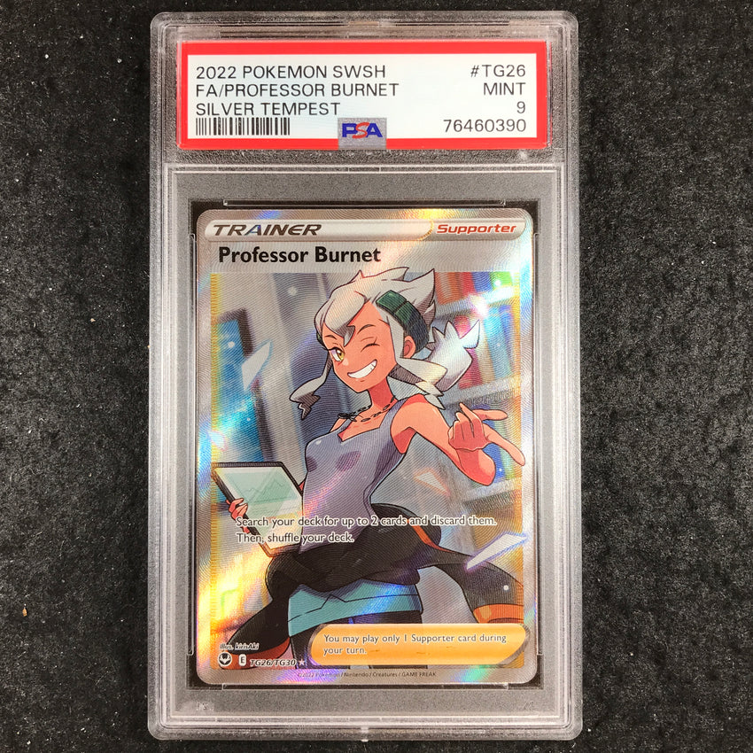 PSA 9 Professor Burnet - TG26/TG30 - Full Art - Silver Tempest - 390