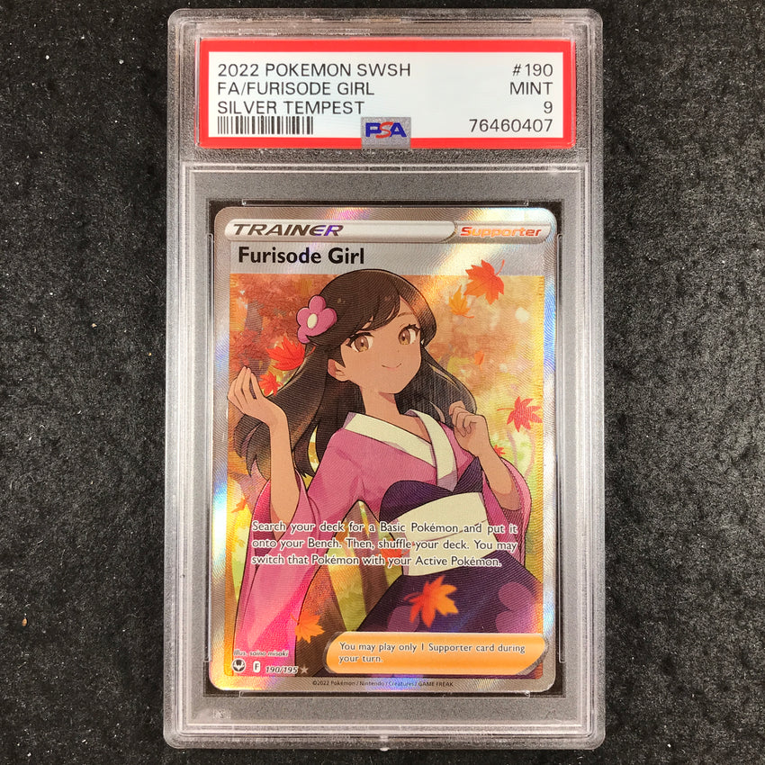 PSA 9 Furisode Girl - 190/195 - Full Art - Silver Tempest - 407