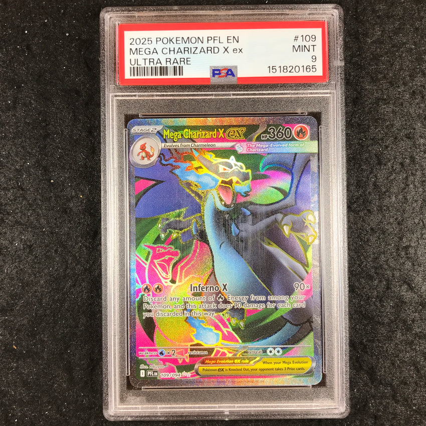 PSA 9 Mega Charizard X ex - 109/094 - Ultra Rare - Phantasmal Flames - 165
