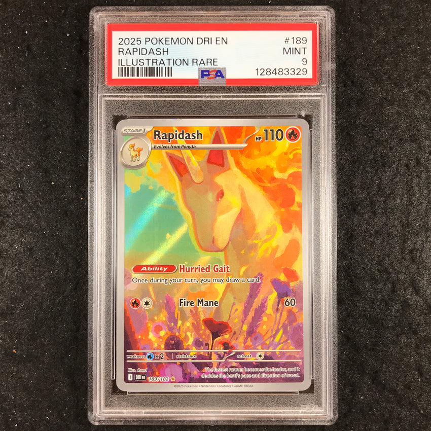 PSA 9 Rapidash - 189/182 - Illustration Rare - Destined Rivals - 329