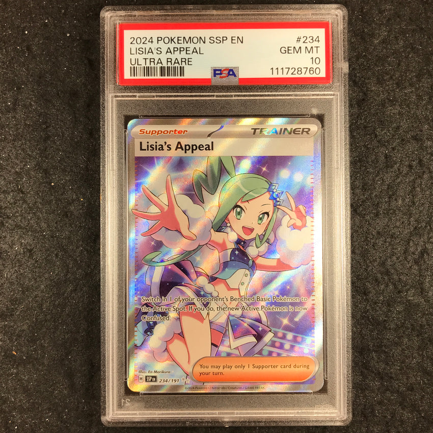 PSA 10 Lisia's Appeal - 234/191 - Ultra Rare - Surging Sparks - 760