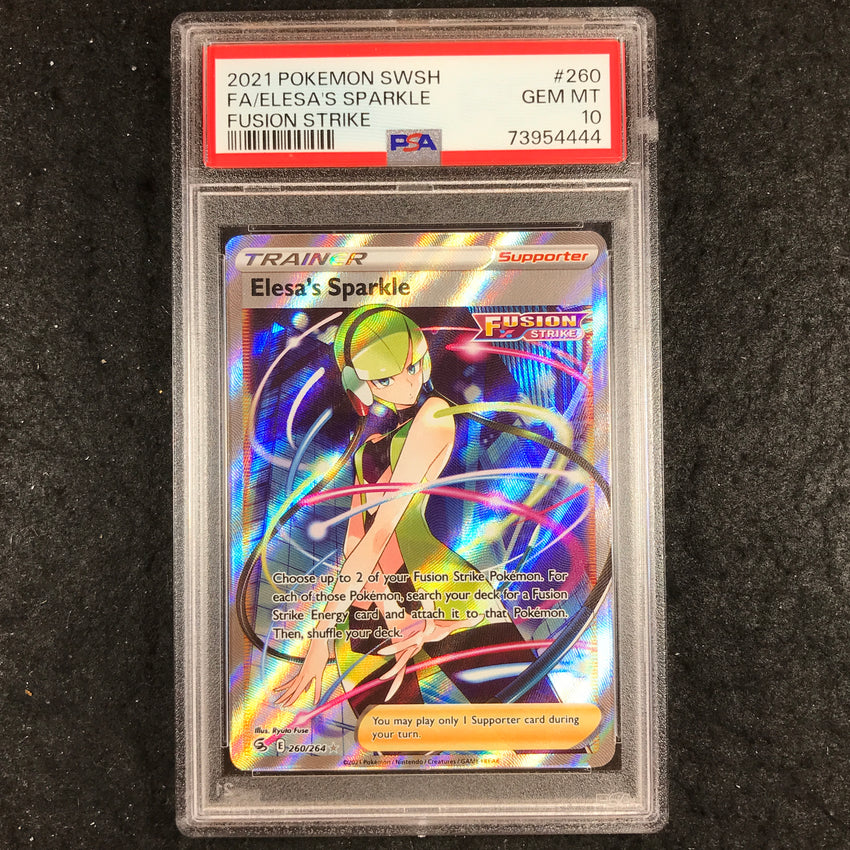 PSA 10 Elsa's Sparkle - 260/264 - Full Art - Fusion Strike - 444