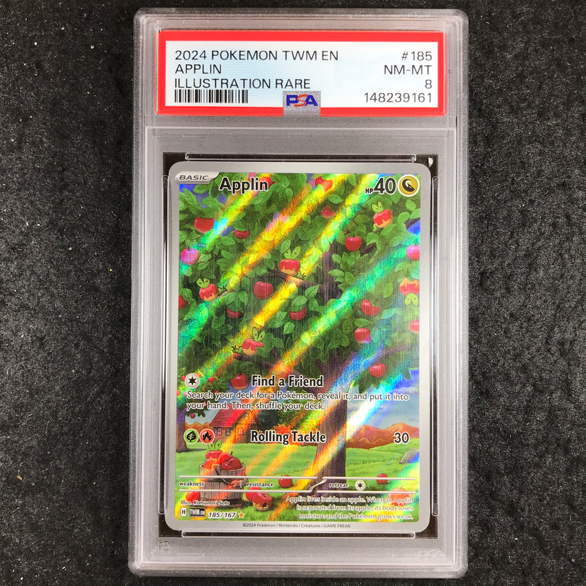 PSA 8 Applin - 185/167 - Illustration Rare - Twilight Masquerade - 161