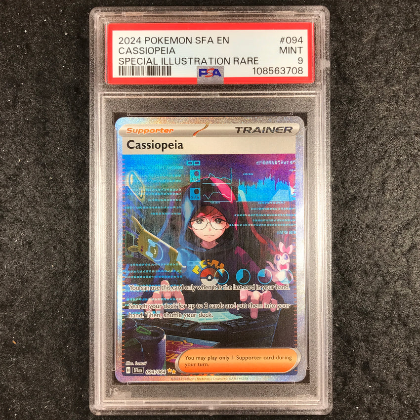 PSA 9 Cassiopeia - 094/064 - Special Illustration Rare - Shrouded Fable - 708
