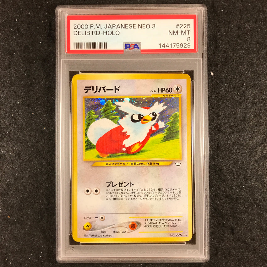 JAPANESE PSA 8 Delibird - #225 - Holo 2000 Neo 3 929