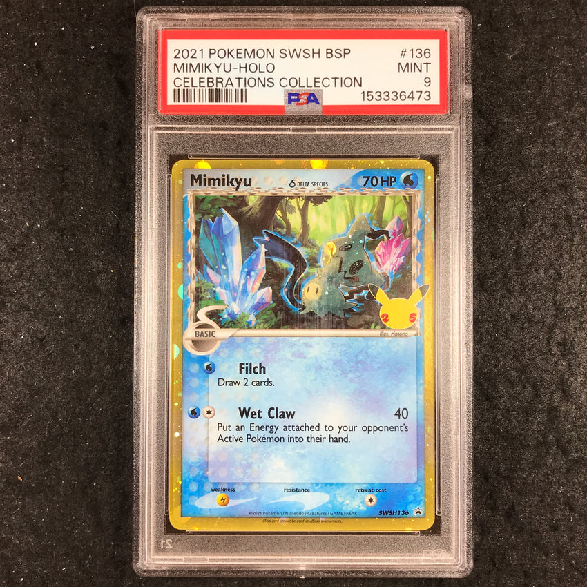 PSA 9 Mimikyu - SWSH136 -  - Celebrations Collection Promo - 473