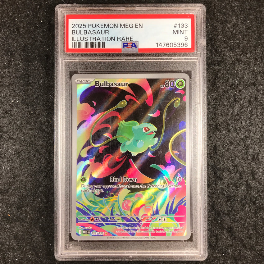 PSA 9 Bulbasaur - 133/132 - Illustration Rare - Mega Evolution - 396