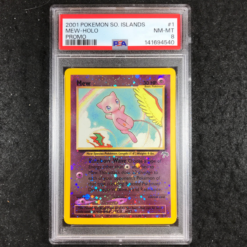 PSA 8 Mew - 1/18 - Holo - 2001 Southern Islands Promo - 540