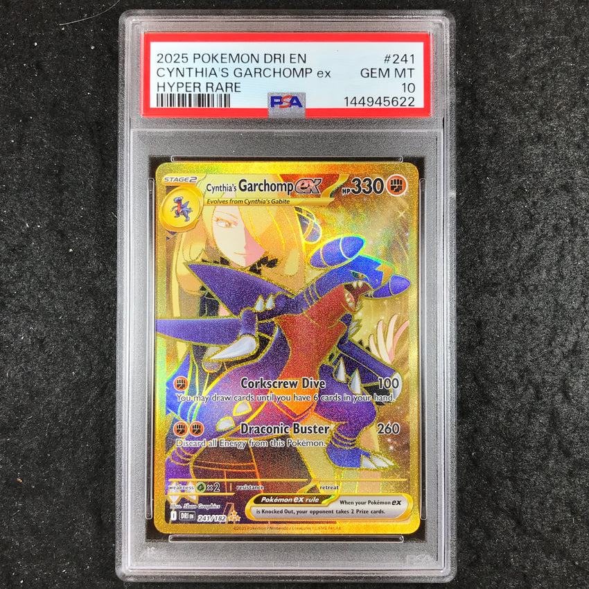 PSA 10 Cynthia's Garchomp ex - 241/182 - Gold Hyper Rare Destined Rivals - 622