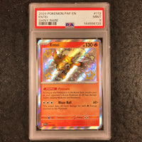 PSA 9 Entei - 112/091 - Shiny Rare - Paldean Fates - 728