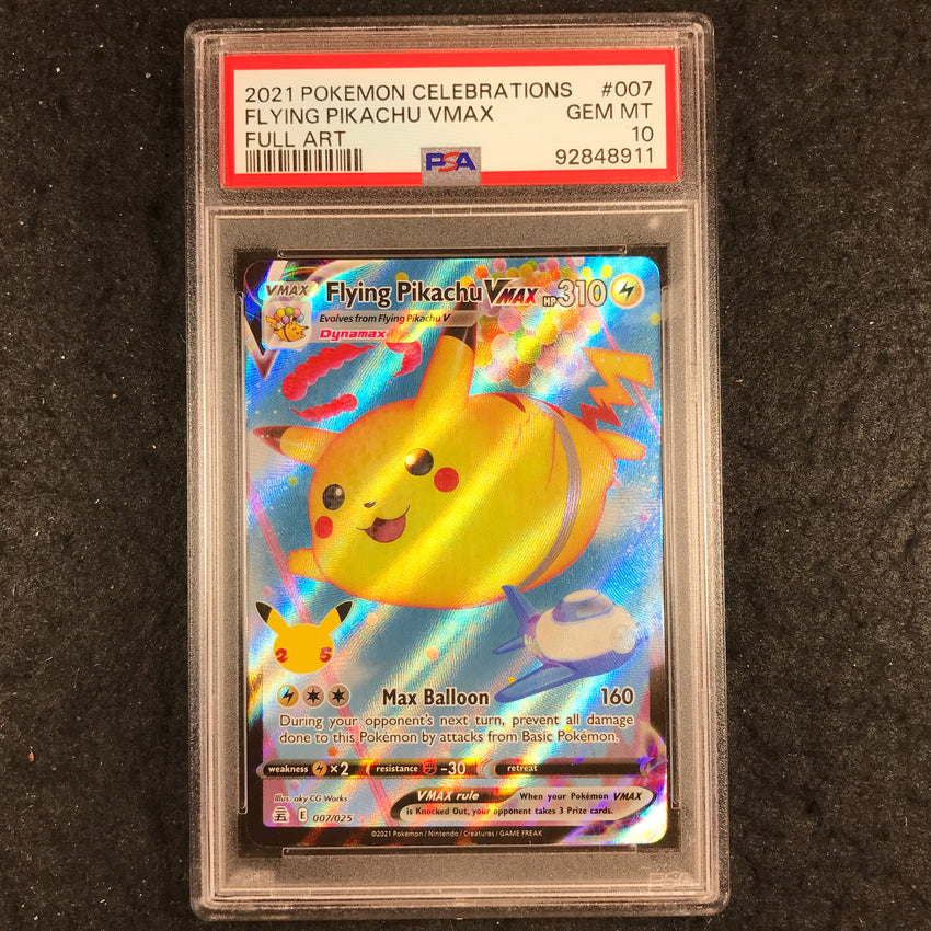 PSA 10 Flying Pikachu VMAX - 007/025 - Full Art Celebrations 25th 911