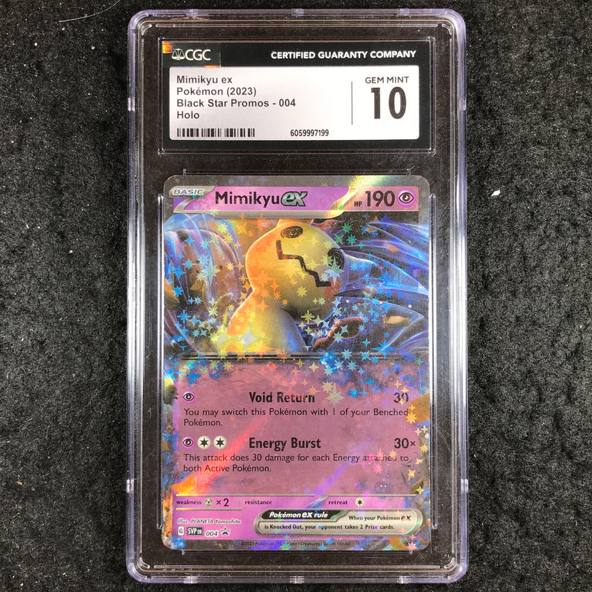 CGC 10 Mimikyu ex - #004 - Doulbe Rare - Black Star Promo - 199