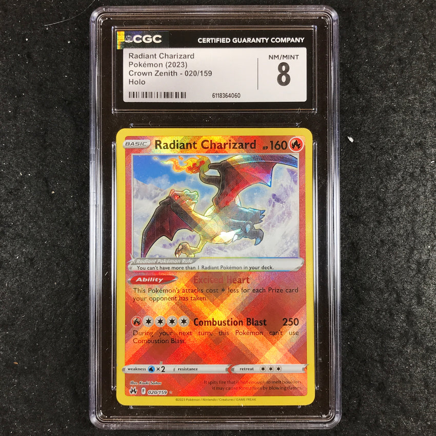 CGC 8 Radiant Charizard - 020/159 - Crown Zenith - 060