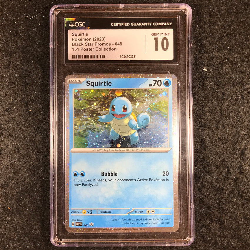 CGC 10 Squirtle - #048 - Holo - 151 Poster Collection Promo - 281