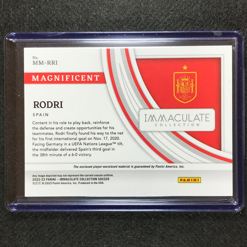 2022-23 Immaculate Rodri Magnificent Memorabilia Jersey Patch Relic Platinum 1/1