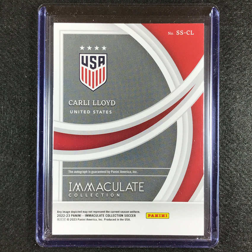 2022-23 Immaculate Carli Lloyd Shadowbox Signatures Acetate Auto Holo Gold 6/10