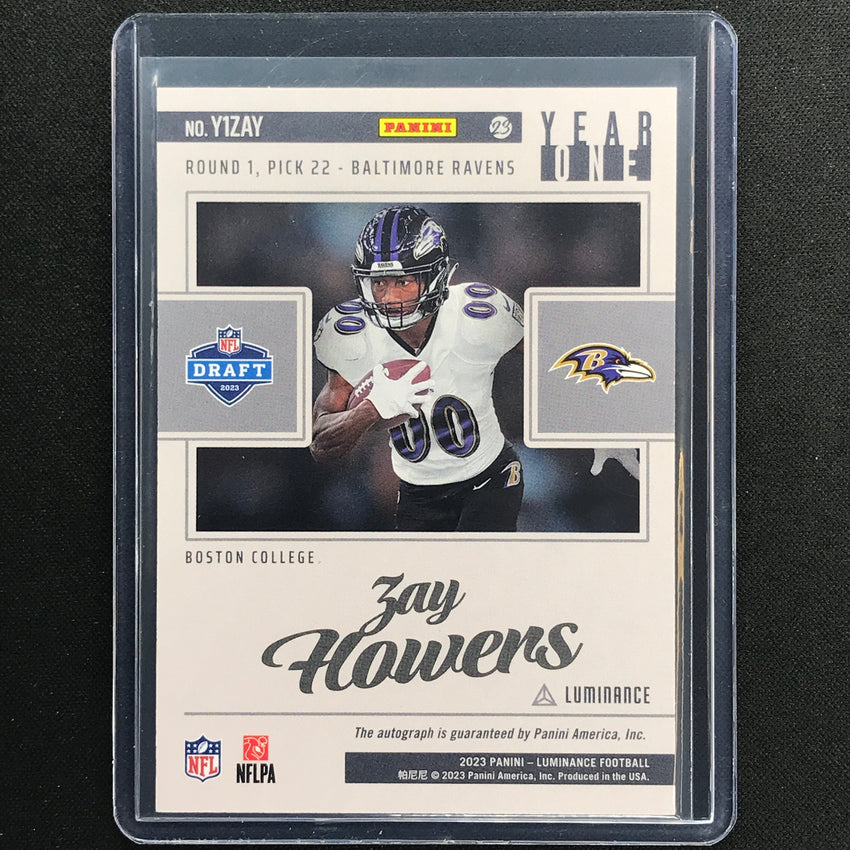 2023 Luminance Nfl Zay Flowers Year One Signatures Rps Rookie Auto Red Sp No Zay