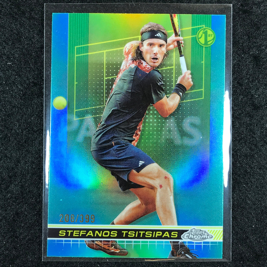 2024 Topps Chrome Tennis STEFANOS TSITSIPAS Base Aqua /399 #46