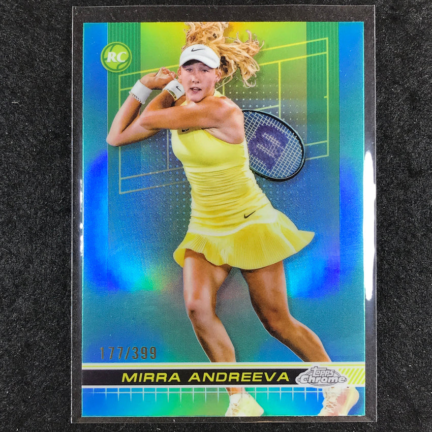 2024 Topps Chrome Tennis MIRRA ANDREEVA Rookie Base Aqua /399 #81
