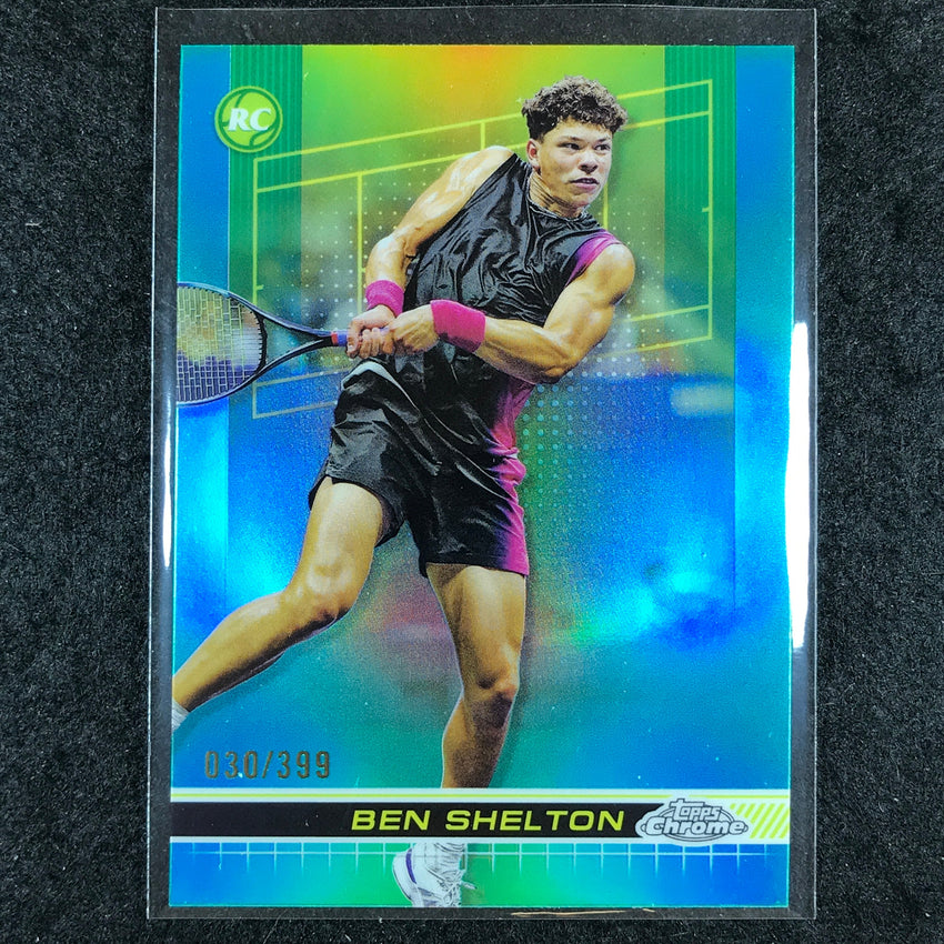 2024 Topps Chrome Tennis BEN SHELTON Rookie Base Aqua /399 #89