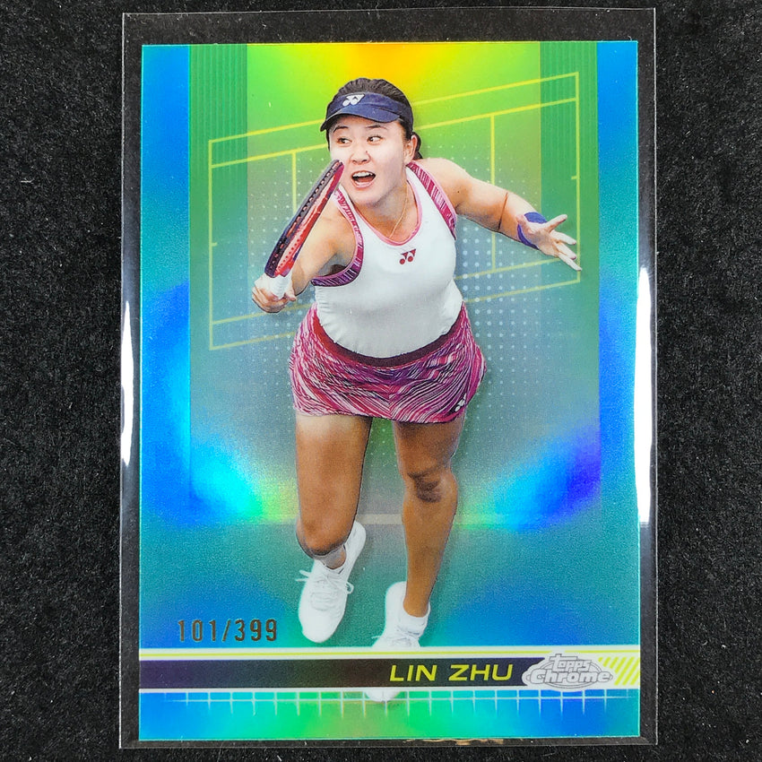 2024 Topps Chrome Tennis LIN ZHU Base Aqua /399 #133