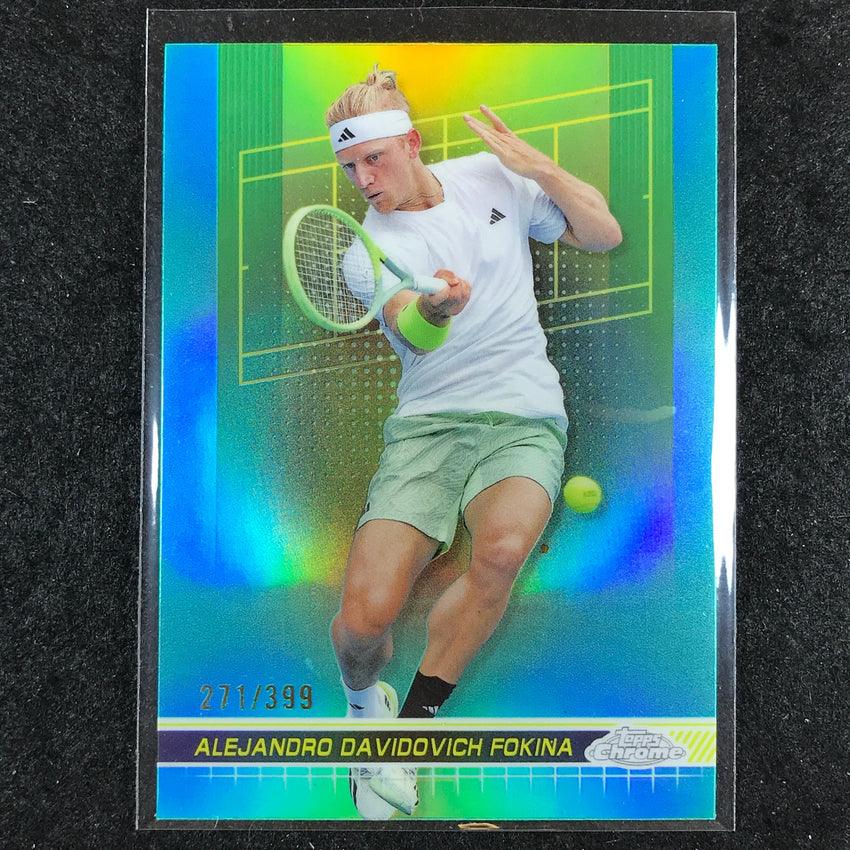 2024 Topps Chrome Tennis ALEJANDRO DAVIDOVICH FOKINA Base Aqua /399 #148