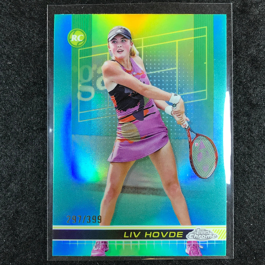 2024 Topps Chrome Tennis LIV HOVDE Rookie Base Aqua /399 #164