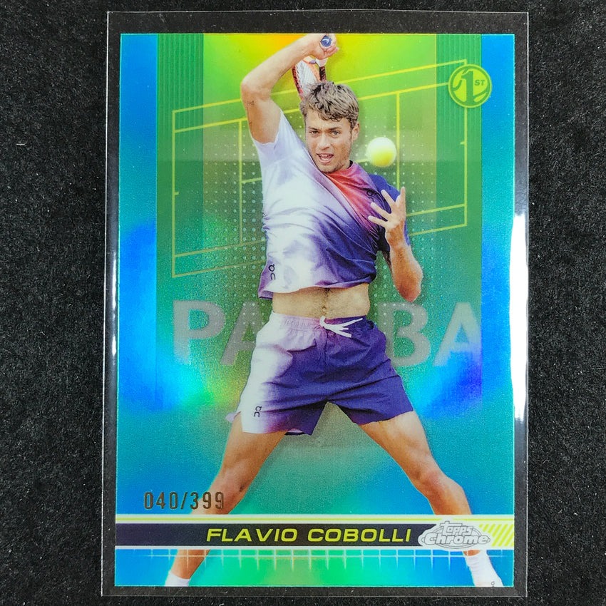 2024 Topps Chrome Tennis FLAVIO COBOLLI Base Aqua /399 #196