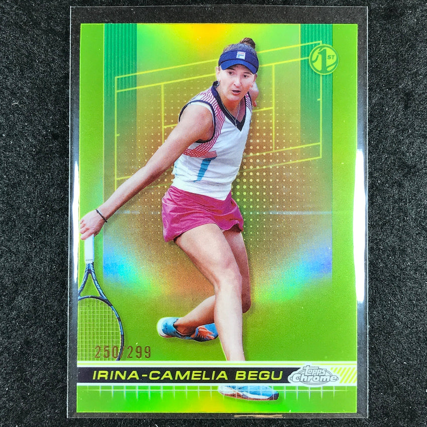2024 Topps Chrome Tennis IRINA-CAMELIA BEGU Base Lime Green /299 #35