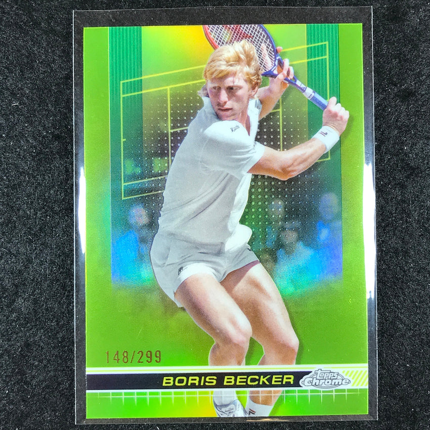 2024 Topps Chrome Tennis BORIS BECKER Base Lime Green /299 #55