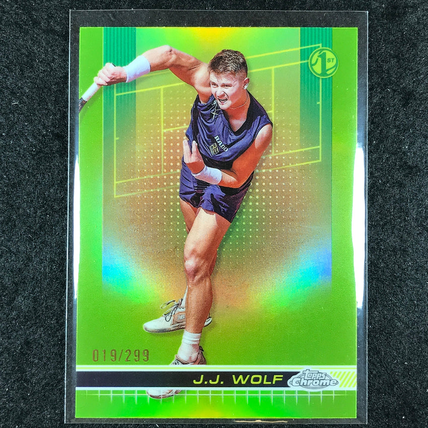 2024 Topps Chrome Tennis J.J. WOLF Base Lime Green /299 #67