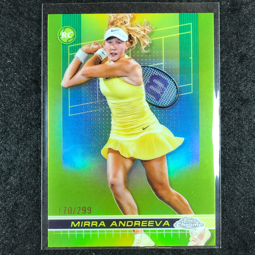 2024 Topps Chrome Tennis MIRRA ANDREEVA Rookie Base Lime Green /299 #81