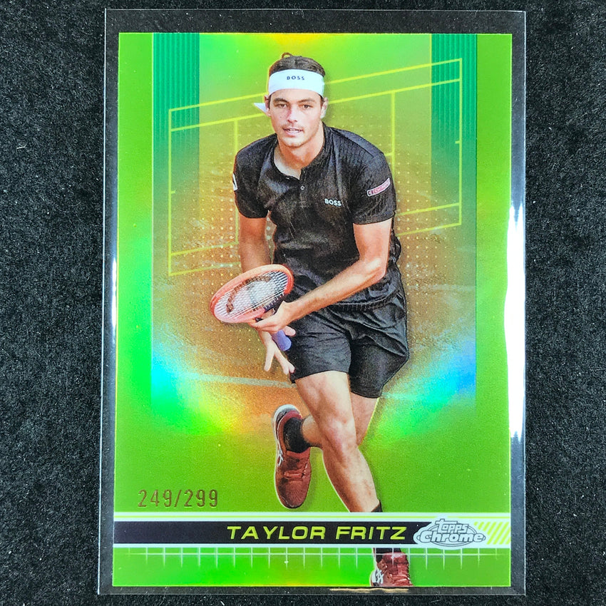 2024 Topps Chrome Tennis TAYLOR FRITZ Base Lime Green /299 #82