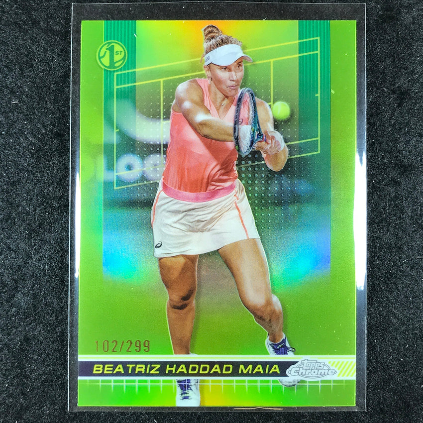 2024 Topps Chrome Tennis BEATRIZ HADDAD MAIA Base Lime Green /299 #87