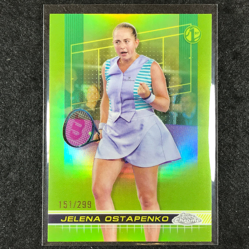 2024 Topps Chrome Tennis JELENA OSTAPENKO Base Lime Green /299 #103