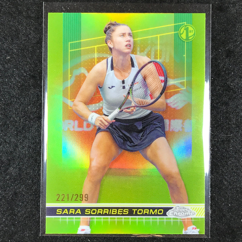 2024 Topps Chrome Tennis SARA SORRIBES TORMO Base Lime Green /299 #107