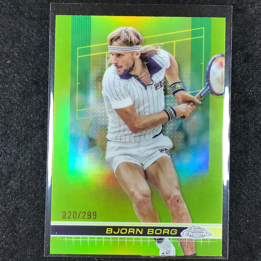 2024 Topps Chrome Tennis BJORN BORG Base Lime Green /299 #115