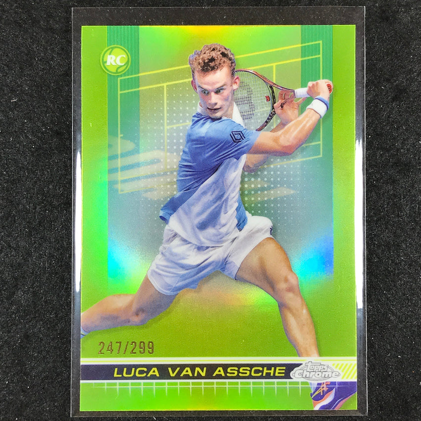 2024 Topps Chrome Tennis LUCA VAN ASSCHE Rookie Base Lime Green /299 #122