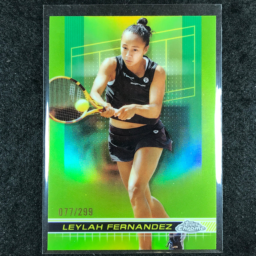2024 Topps Chrome Tennis LEYLAH FERNANDEZ Base Lime Green /299 #123