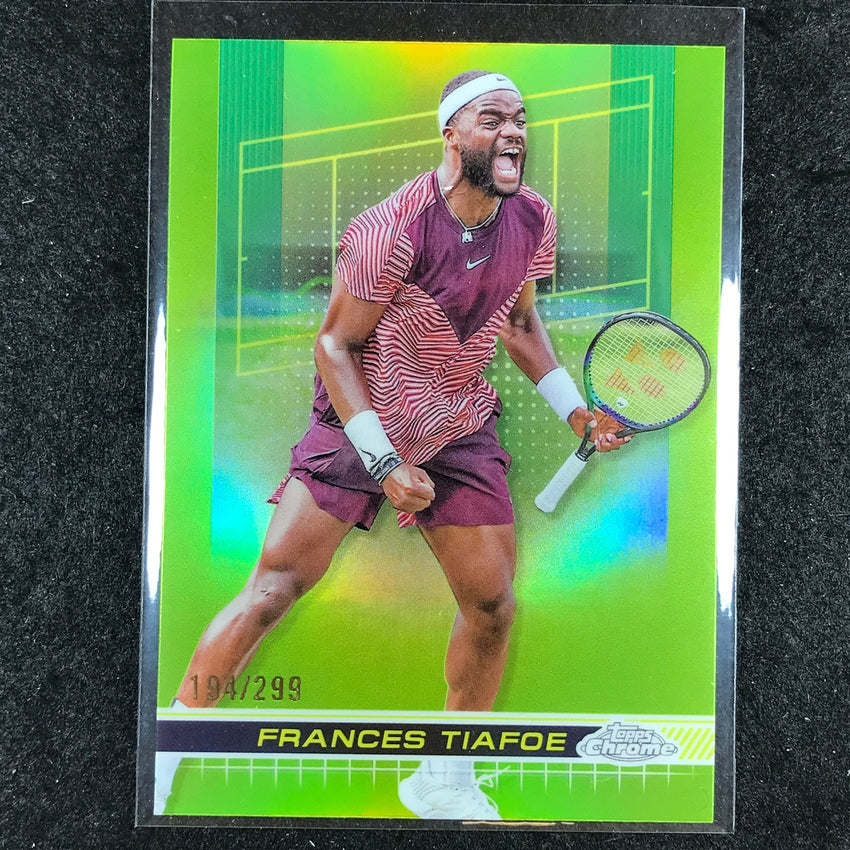 2024 Topps Chrome Tennis FRANCES TIAFOE Base Lime Green /299 #132
