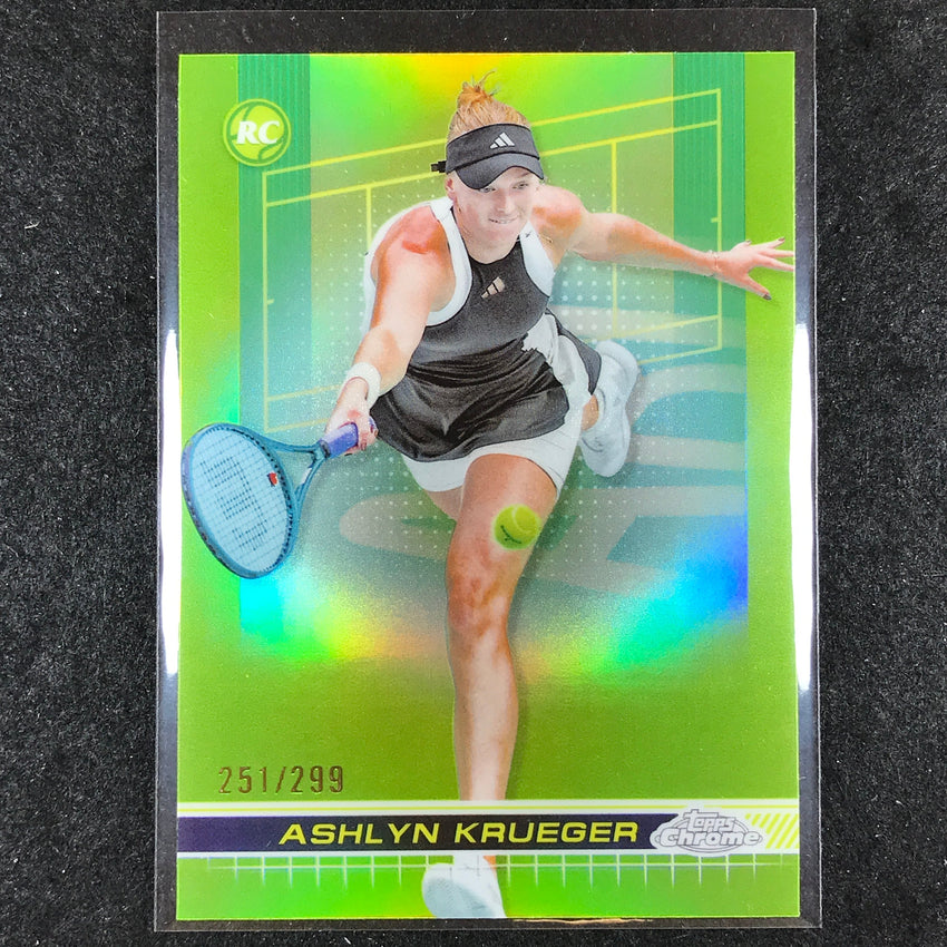 2024 Topps Chrome Tennis ASHLYN KRUEGER Rookie Base Lime Green /299 #140