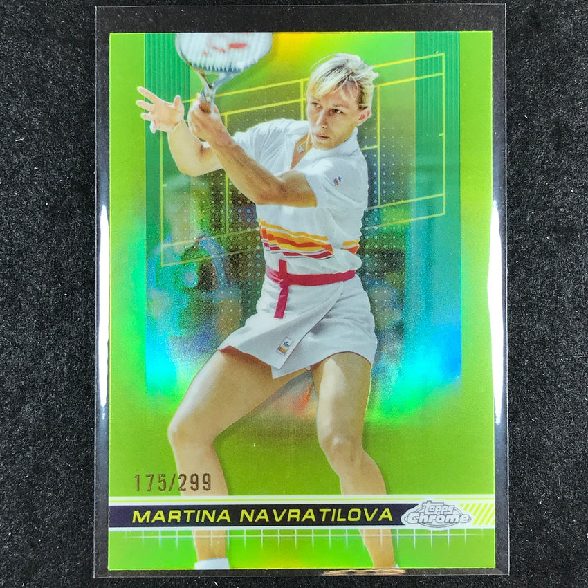 2024 Topps Chrome Tennis MARTINA NAVRATILOVA Base Lime Green /299 #175