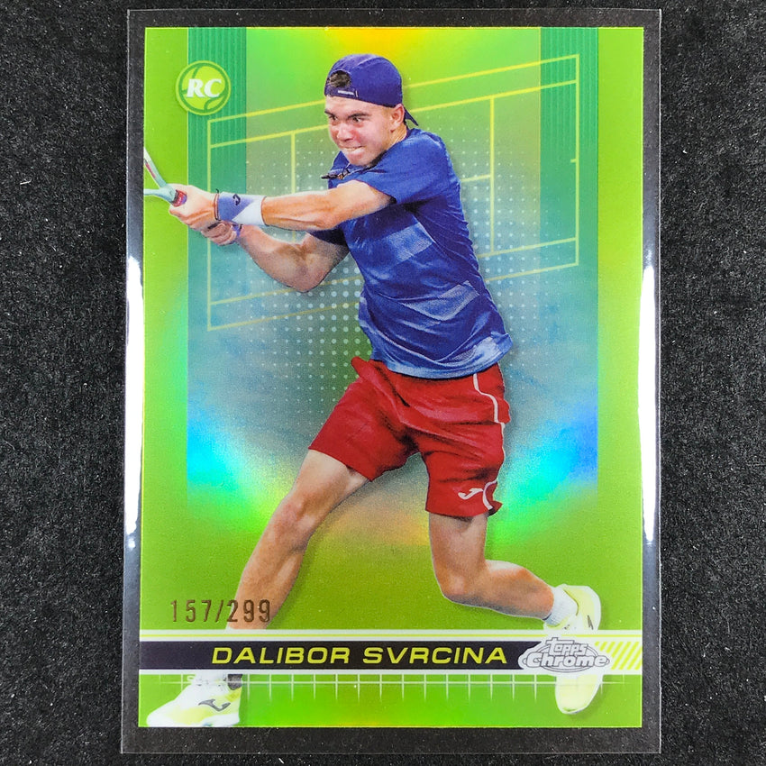 2024 Topps Chrome Tennis DALIBOR SVRCINA Rookie Base Lime Green /299 #182