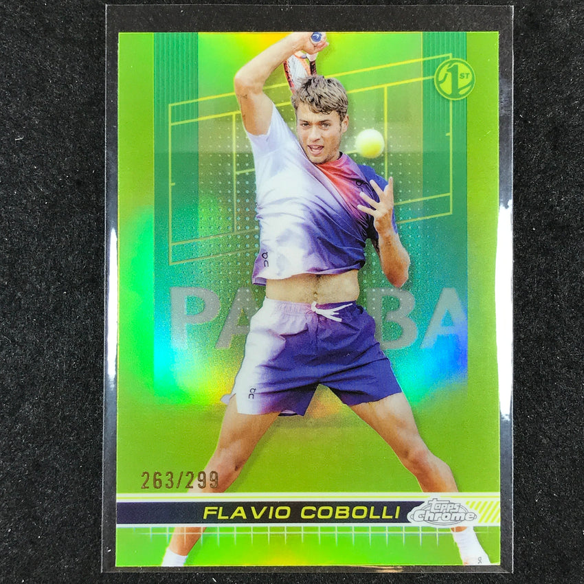 2024 Topps Chrome Tennis FLAVIO COBOLLI Base Lime Green /299 #196