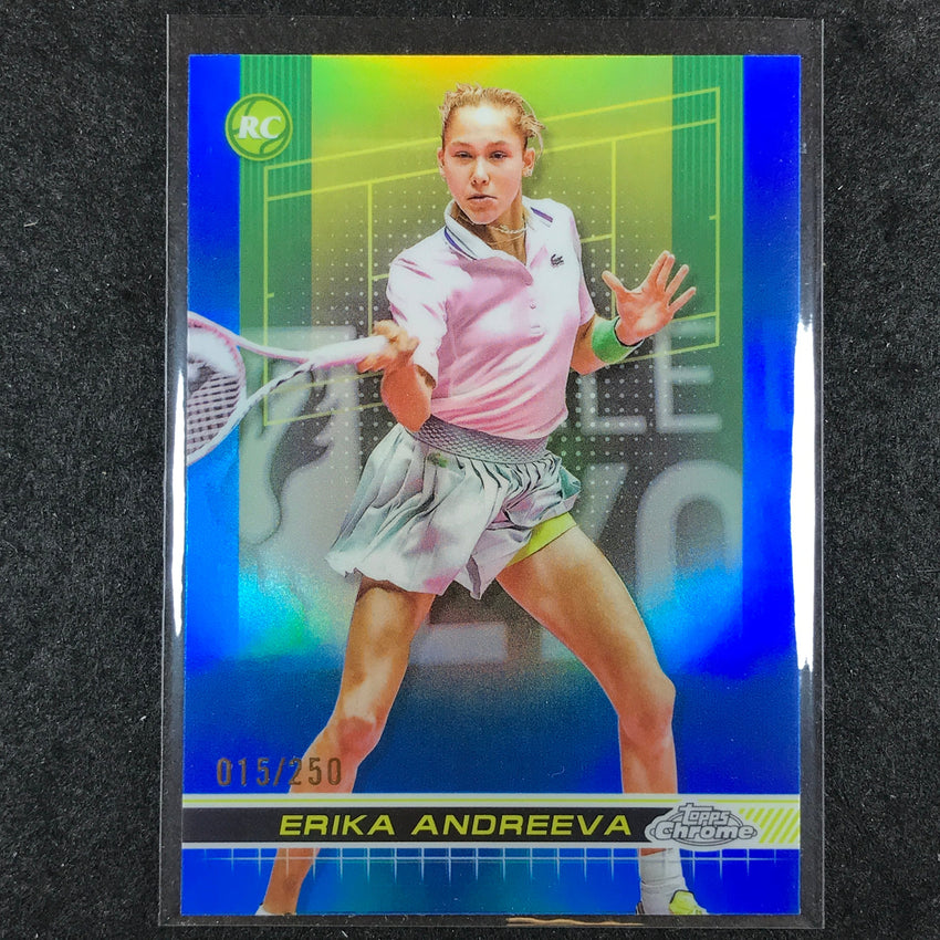 2024 Topps Chrome Tennis ERIKA ANDREEVA Rookie Base Blue /250 #24